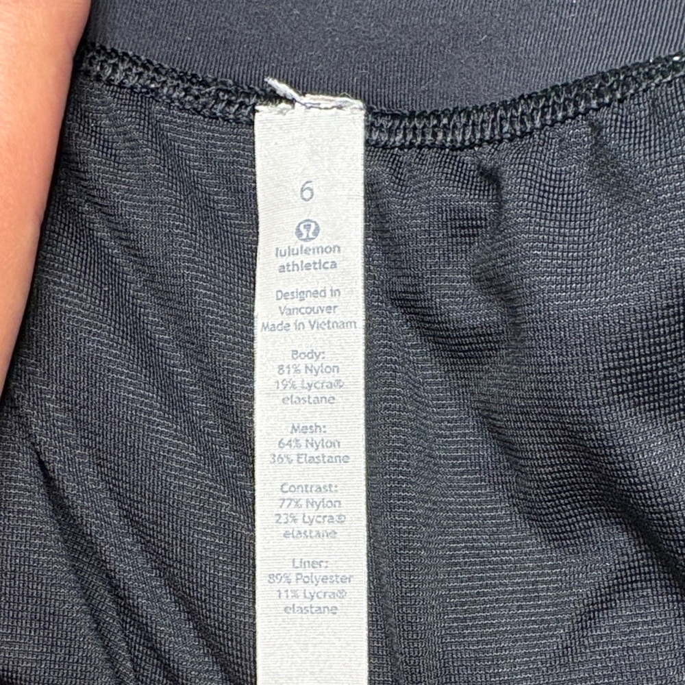 lululemon fast and free Women's Black Athletic Shorts - Picture 3 of 4